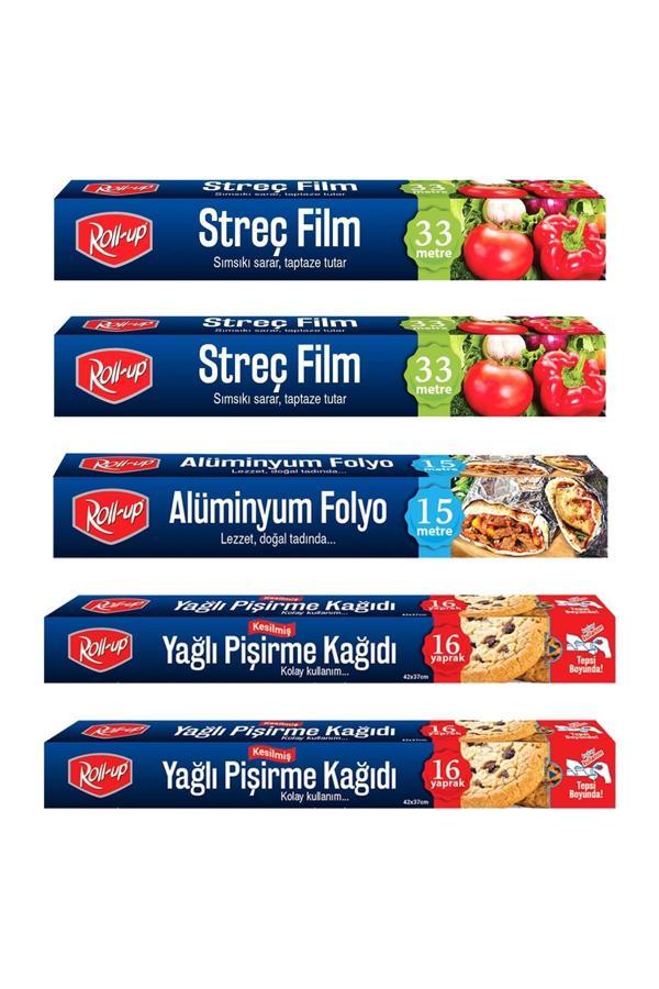 Roll-up Streç Film Ve Pişirme Kağıdı 2 Parça Ekonomik Mutfak Seti 2 - Image 1