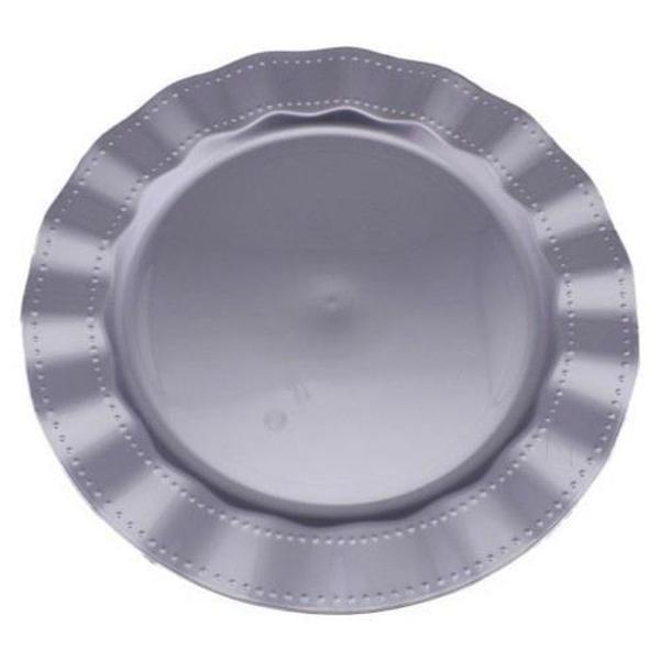 Şeffaf Lüks Plastik Mika Yuvarlak Tabak 26 cm 6 Adet - Image 1
