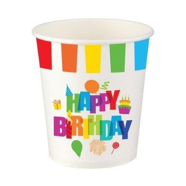 Uçan Balonlar Pembe Karton Bardak 200cc-8oz 8li - Image 1