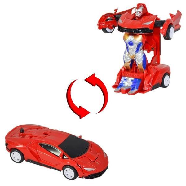 Lamborgini - Robot Dönüşen Araba - 668-2 - Kırmızı - Image 1