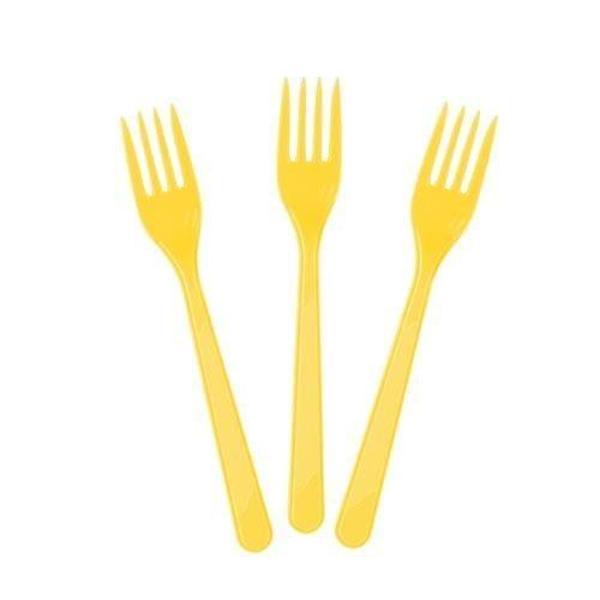 Lacivert Renk Lüks Plastik Çatal 25 Adet - Image 1