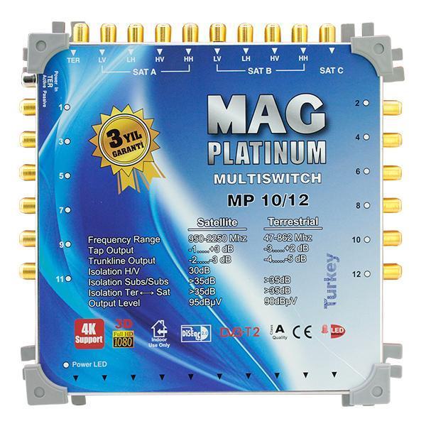  Ayt Mag Platinum 10-12 Sonlu Uydu Santrali Adaptör Dahil 2 Çanak 1 Digitürk Girişli Apartman Site Tipi Çanak Santral - Image 1