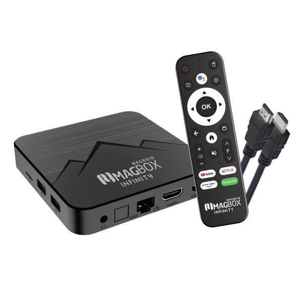 Magbox Magroid Infinty 64 GB HDD 4 GB Ram Bluetooth 5G Wifi Ses Komut Kumandalı Android TV Box - Image 1