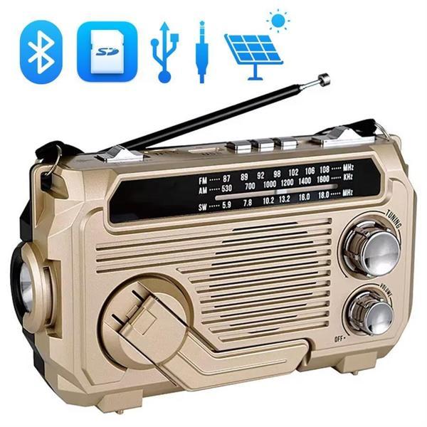 Puxing PX-777 Portatif Analog Radyo FM-USB-SD-AUX-Bluetooth Lityum Pilli Solar Güneş Panelli - Image 1