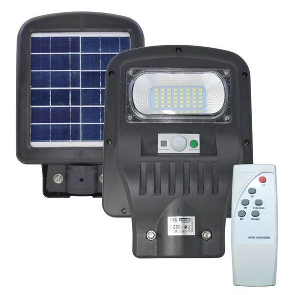 Horoz 50W Siyah Led Solar Güneş Enerjili Lamba Sokak Armatür Beyaz Işık - Image 1