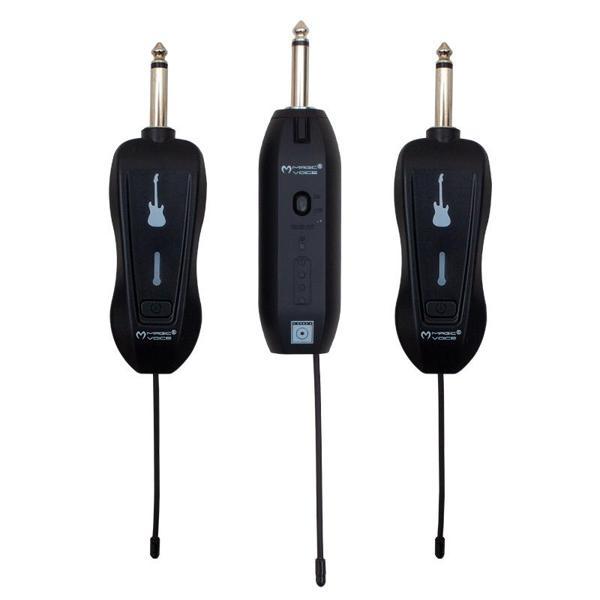 Magicvoice Gitar Tip Kablosuz Enstrüman Mikrofonu Üçlü Set Kablosuz Mikrofon 6.3 mm Jack Girişli 30 Mt. Çekim Mesafe - Image 1