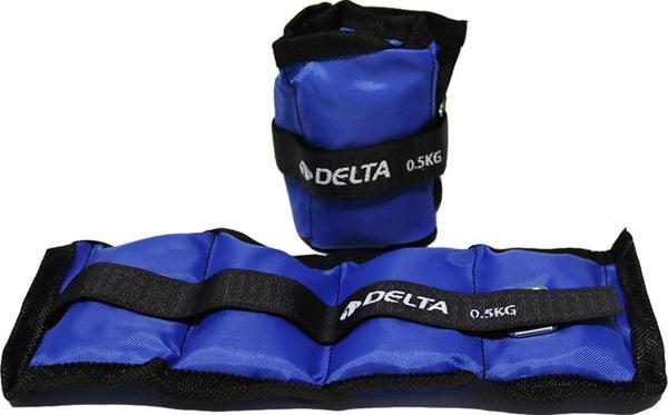 Delta 0,5 Kg x 2 Adet Toplam 1 Kg El Ayak Bilek Kas Güçlendirici Ağırlık Seti Kum Ağırlık Torbası - Image 1