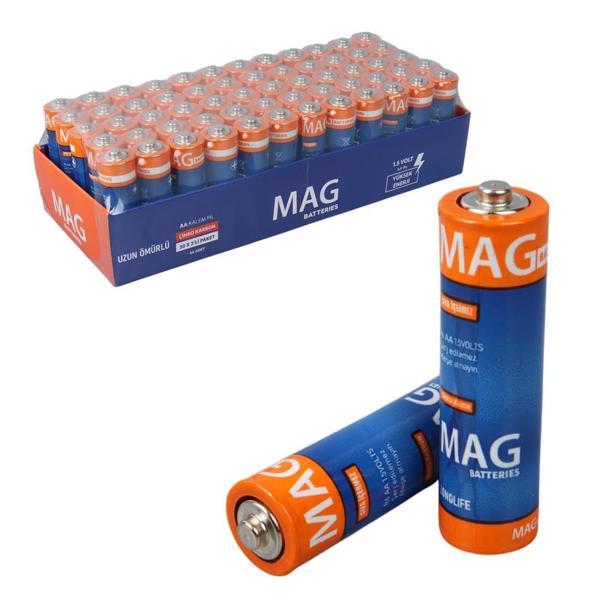 Mag Batteries MG-26171 Karbon Çinko AA 60'Lı Paket Kalem Pil (AA,R6 UM-3) - Image 1