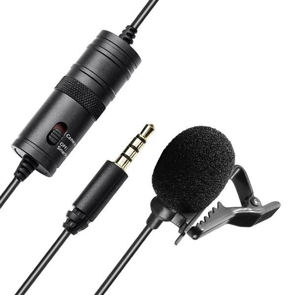 Haiki HK-401 Profesyonel Youtuber Kamera Telefon Yaka Mikrofonu (6 Metre Kablolu) - Image 1