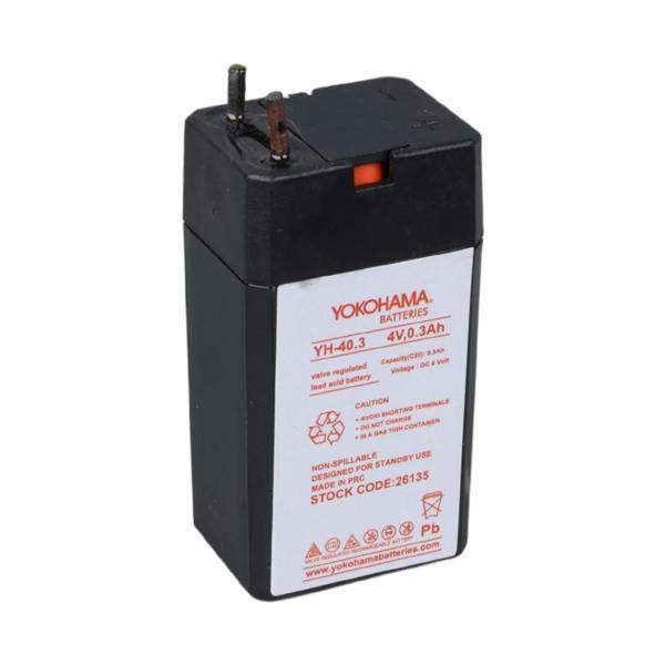 Ayt Yokohama YH-40.3 4 Volt - 0.3 Amper Akü 25.5x19.5x48 mm Yeni Tarihli Taze Akü - Image 1