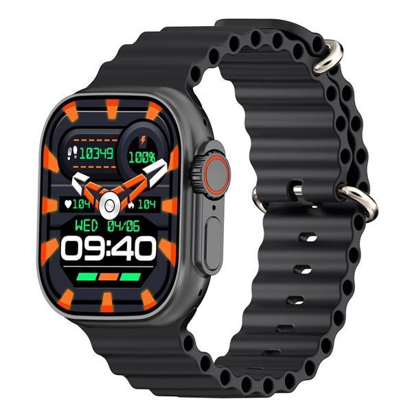 Hytech W69 Watch IOS Ve Android Uyumlu Mactive 2.05 İnç Geniş Ekranlı Siyah Akıllı Saat - Image 1