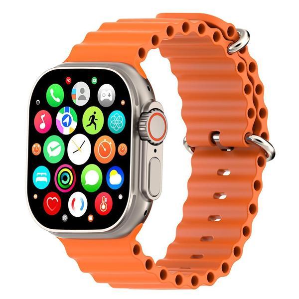 Hytech W69 Watch IOS Ve Android Uyumlu Mactive 2.05 İnç Geniş Ekranlı Turuncu Akıllı Saat - Image 1