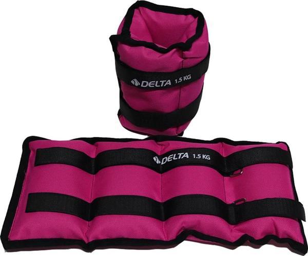 Delta 1,5 Kg x 2 Adet Toplam 3 Kg El Ayak Bilek Kas Güçlendirici Ağırlık Seti Kum Ağırlık Torbası - Image 1