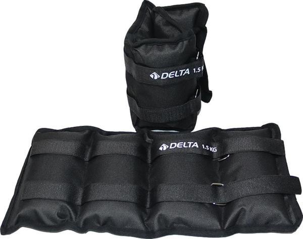 Delta 1,5 Kg x 2 Adet Toplam 3 Kg El Ayak Bilek Kas Güçlendirici Ağırlık Seti Kum Ağırlık Torbası - Image 1