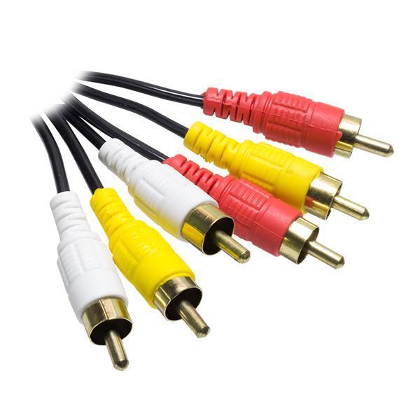 Ayt 3 RCA 3 RCA Kablo 1.5 Metre 2 Uçu Renkli Rca Ses Ve Görüntü Kablosu - Image 1