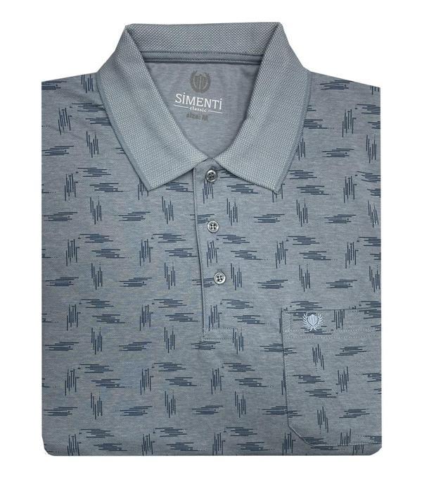 Simenti Yakalı Klasik Fit Kısa Kol Erkek Tişört 7286 - Image 1