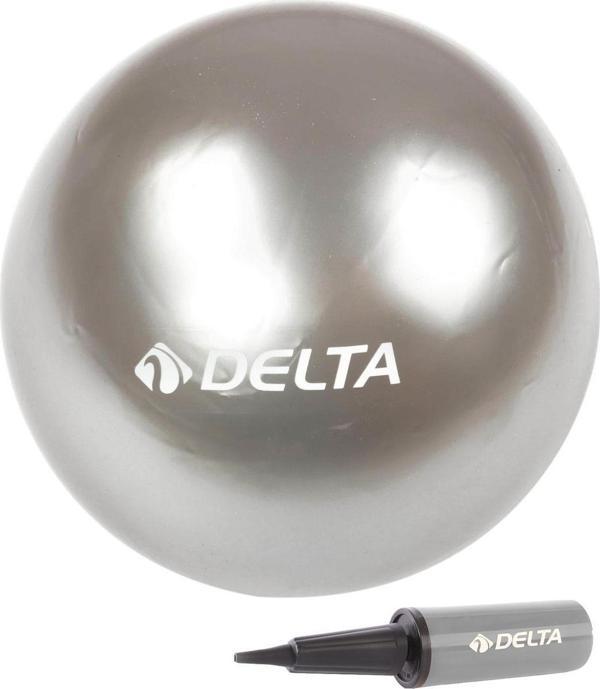 Delta 20 cm Gümüş Pilates Denge Egzersiz Topu + Pilates Topu Pompası - Image 1