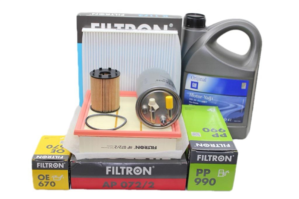 Opel Corsa D Filtron Z13DTJ Euro 4 Dizel Motor Bakım Seti Yağ Filtresi Tırnaklı GM 5W30 4 LT Yağlı 2010-2011 - Image 1