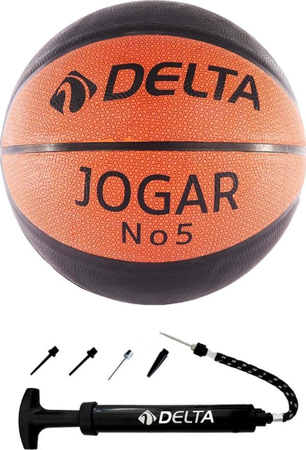Delta Jogar 5 Numara Dura-Strong Basketbol Topu + Top Pompası - Image 1