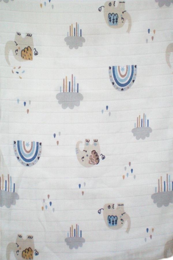 More Home Müslin Bebek Yastık Kılıfı  % 100 Pamuklu Filli Bulutlu 35X44 - Image 1