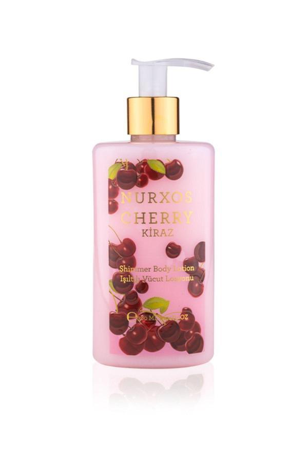 Nurxos 9174 Cherry Kiraz 300 ML Kadın Erkek Işıltılı Vücut Losyonu 8681124691743 - Image 1