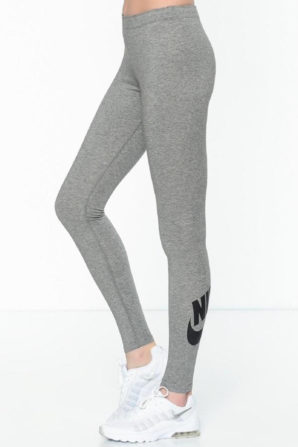 Nike Sportswear Essantial Leggins Clup Gri Melanj  - Image 1