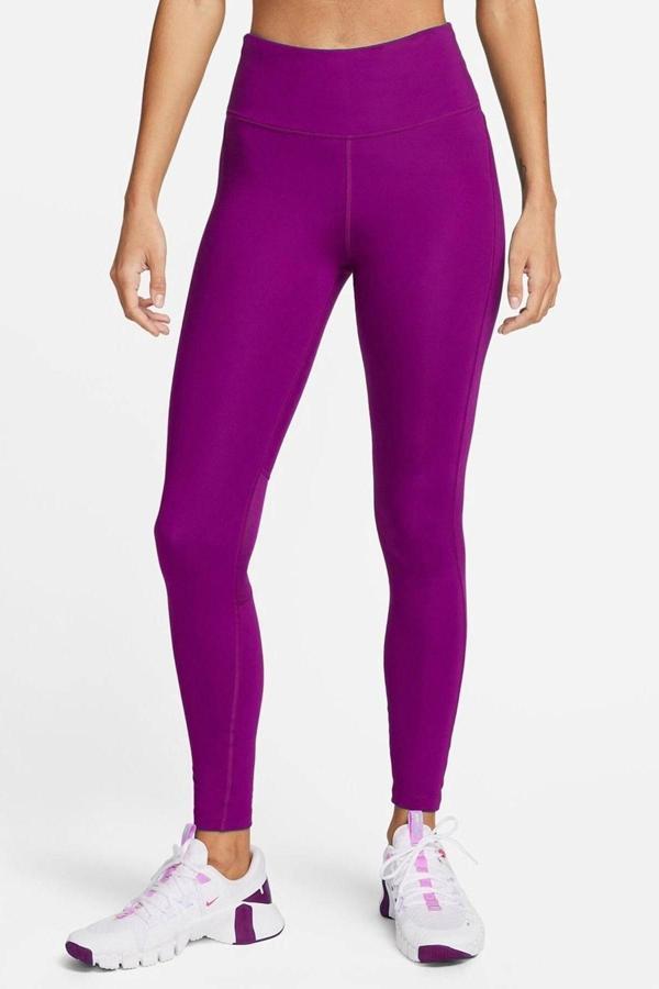 Nike Epic Fast Running Mid Rise Full Length Toparlayıcı Kadın Tayt Mor - Image 1