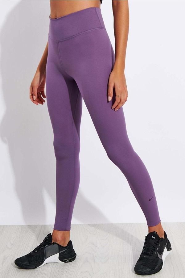 Nike One Luxe Leggins Women's Tigh Fit 3 Cepli Toparlayıcı Mor Tayt - Image 1