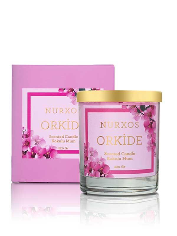 Nurxos 9656 Orkide 220 gr Kokulu Mum 8681124696564 - Image 1