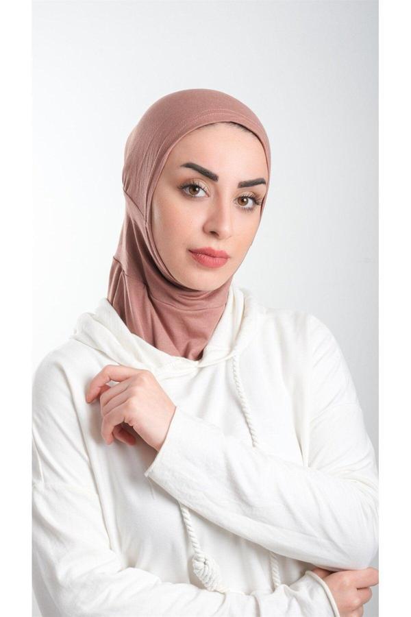 Hürrem Bone Vizon Pratik Hazır Geçmeli Tesettür Bone Sandy Kumaş Spor Hijab 2113_10 - Image 1