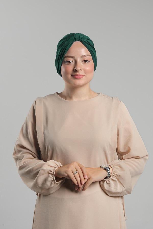 Hürrem Bone Zümrüt Pratik Hazır Geçmeli Tesettür Bone Sandy Pileli Salaş 2121_37 - Image 1