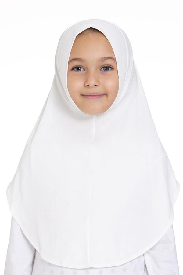 Hürrem Bone Beyaz Pratik Hazır Geçmeli Genç Tesettür Bone Sandy Kumaş Düz Hijab 2312_42 - Image 1
