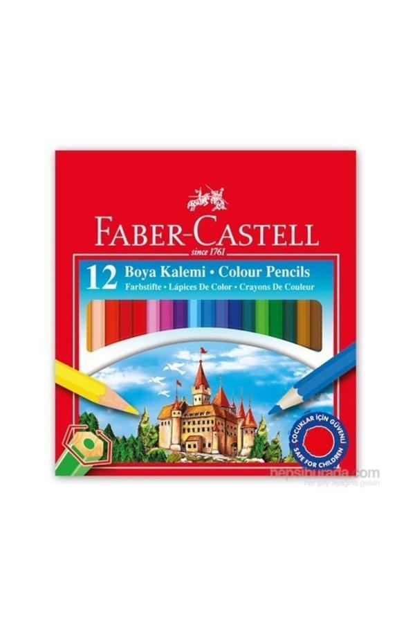 Faber-Castell Karton Kutu Boya Kalemi 12 Renk Yarım Boy 5171116412 - Image 1