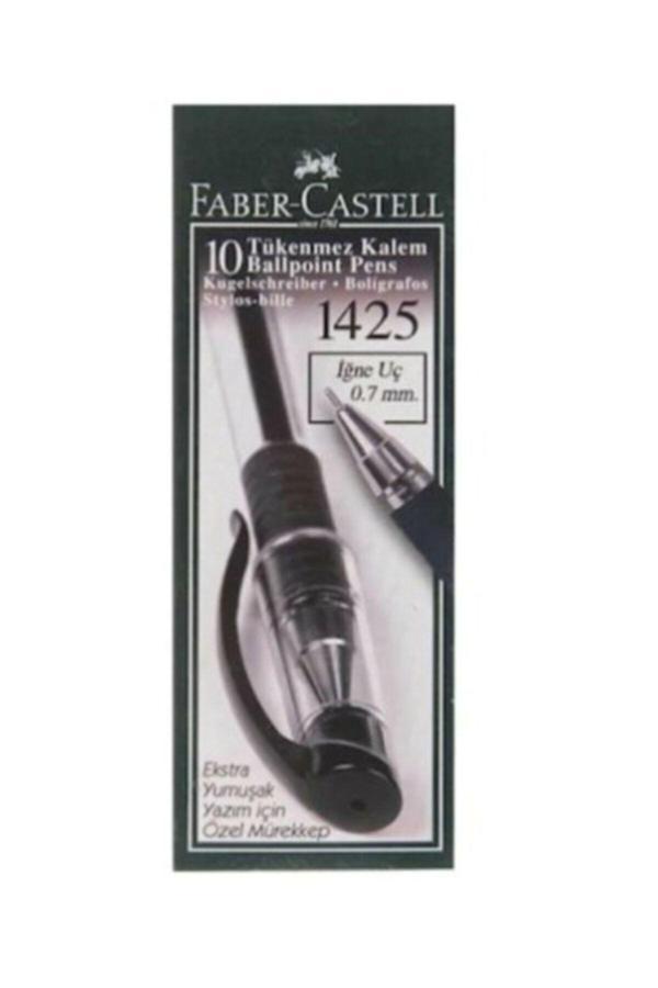 Faber-Castell 1425 Iğne Uç Tükenmez Kalem Siyah 10 Adet ( 1 Paket 10 Adet )425990 - Image 1