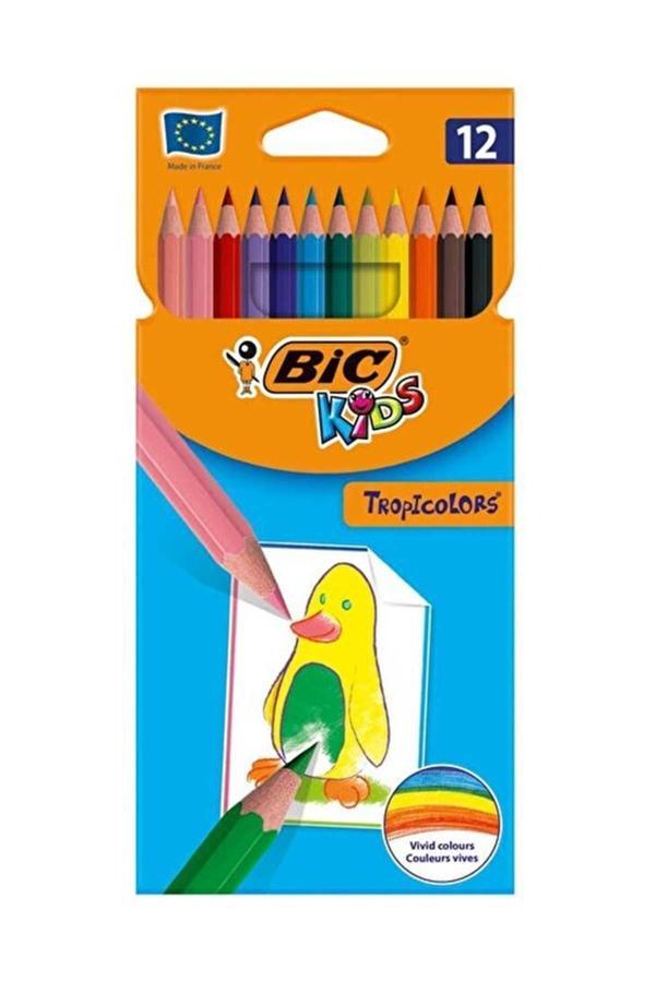 Bic Bıc Tropicolors Boya Kalemi 12 Renk Tam Boy Kategori: Kuru Boya Kalemi - Image 1