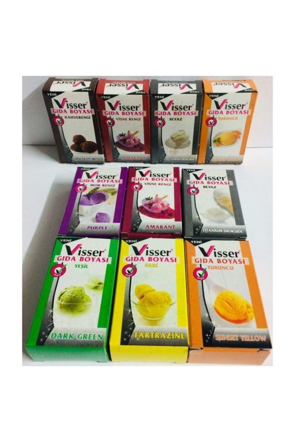 Visser 6 Rek Toz Gıda Boyası Net 9 Gr. G.B - Image 1
