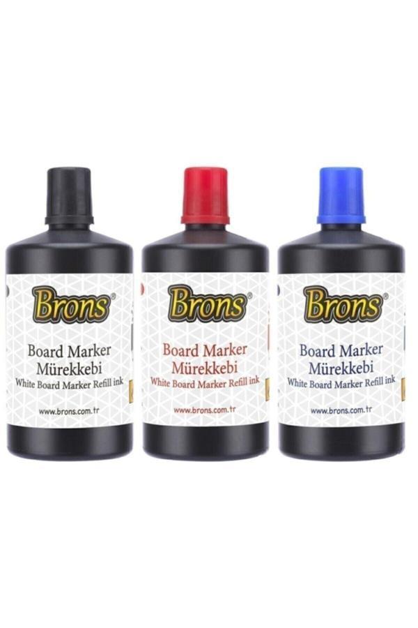 Brons Beyaz Tahta Kalemi Mürekkebi 250Cc 3'Lü Tx - Image 1