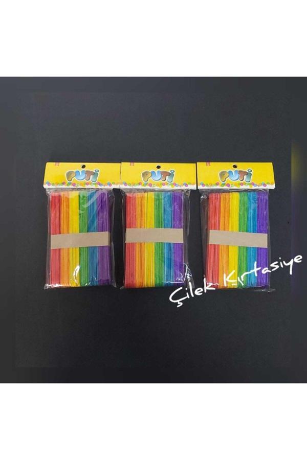 Puti Dil Çubuğu Renkli Kalın 50 Li 3 Paket - Image 1