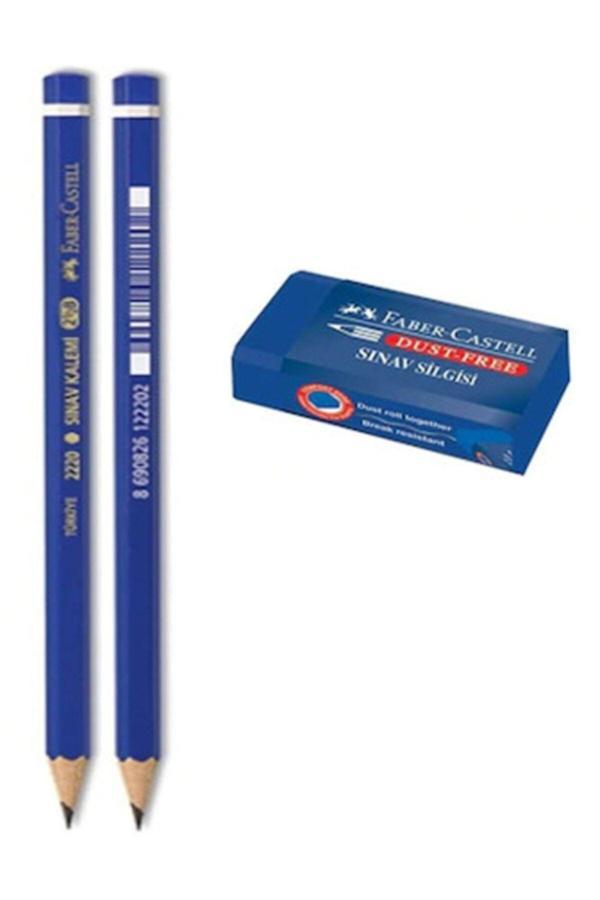 Faber-Castell Sınav Seti(2 Adet Sınav Kalemi+Orta Boy Sınav Silgisi) - Image 1