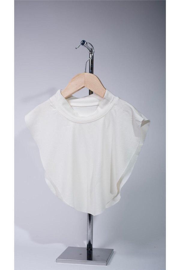 Hürrem Bone Krem Tesettür Boyunluk Viskon Kumaş Çıtçıtlı 1013_40 - Image 1
