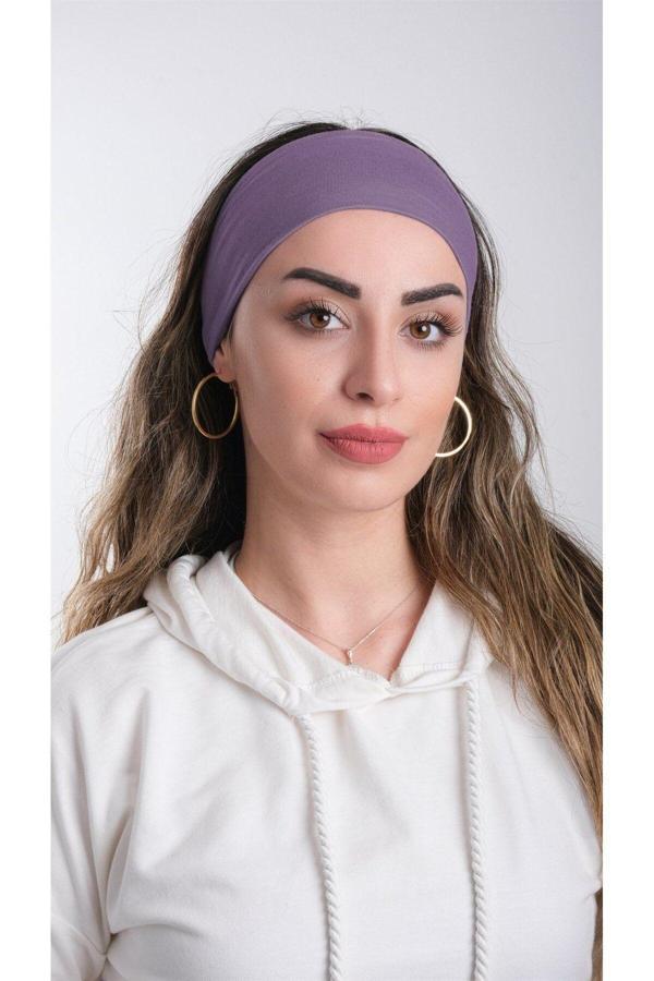 Hürrem Bone Mor Pratik Hazır Geçmeli Tesettür Bone Viskon Kumaş Sade 3007_22 - Image 1