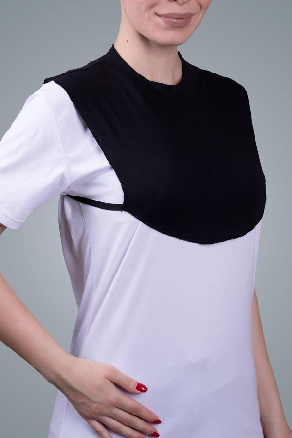 Hürrem Bone Siyah Tesettür Boyunluk Viskon Kumaş Düz 1003_01 - Image 1