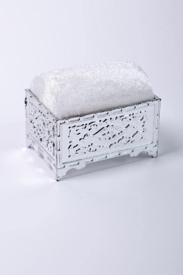 Hürrem Bone Taş Eşarp Şal Iğnedanlık Kadife Gümüş Sandık 5006_46 - Image 1