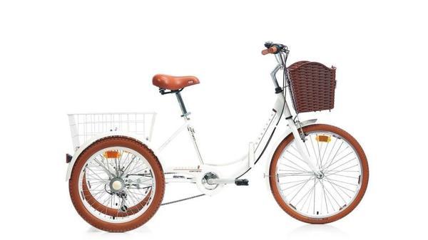 CARRARO CARAVAN KARGO KATLANIR ŞEHİR BİSİKLETİ 410H V 24 JANT 6 VİTES ALTIN BEYAZ SİYAH KAHVERENGİ - Image 1