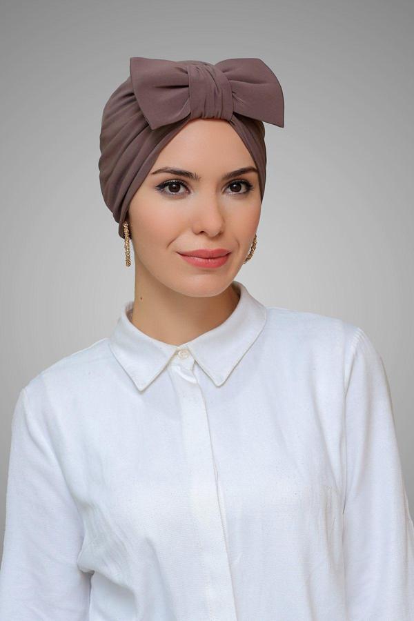Hürrem Bone Vizon Pratik Hazır Geçmeli Tesettür Bone Sandy Kumaş Fiyonklu Büzgülü 7006_10 - Image 1
