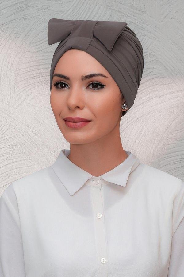 Hürrem Bone Vizon Pratik Hazır Geçmeli Tesettür Bone Sandy Kumaş Fiyonklu Büzgülü 7010_10 - Image 1