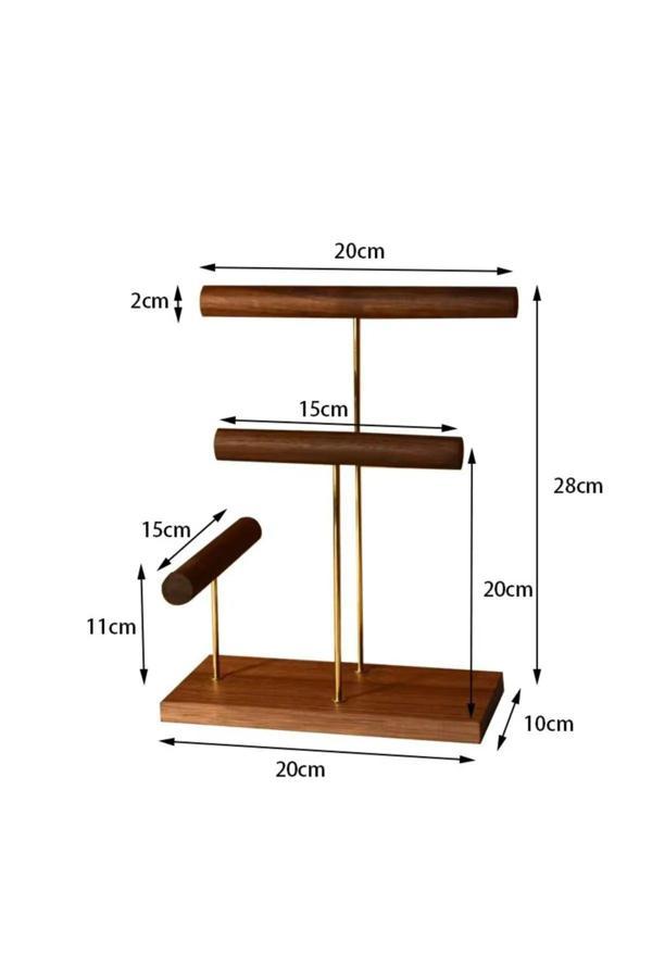 Tiydem Ahşap Takı Sergileme Standı, Kolye Küpe Bileklik Bilezik Sergi Standı - Image 1