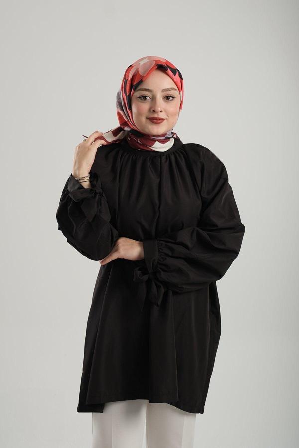 Giverny Bordo Desenli Eşarp Bambu Geometrik Dijital Baskılı 202205_16 - Image 1