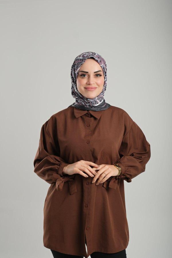 Giverny Gri Desenli Eşarp Bambu Etnik Çiçek Dijital Baskılı 202202_15 - Image 1