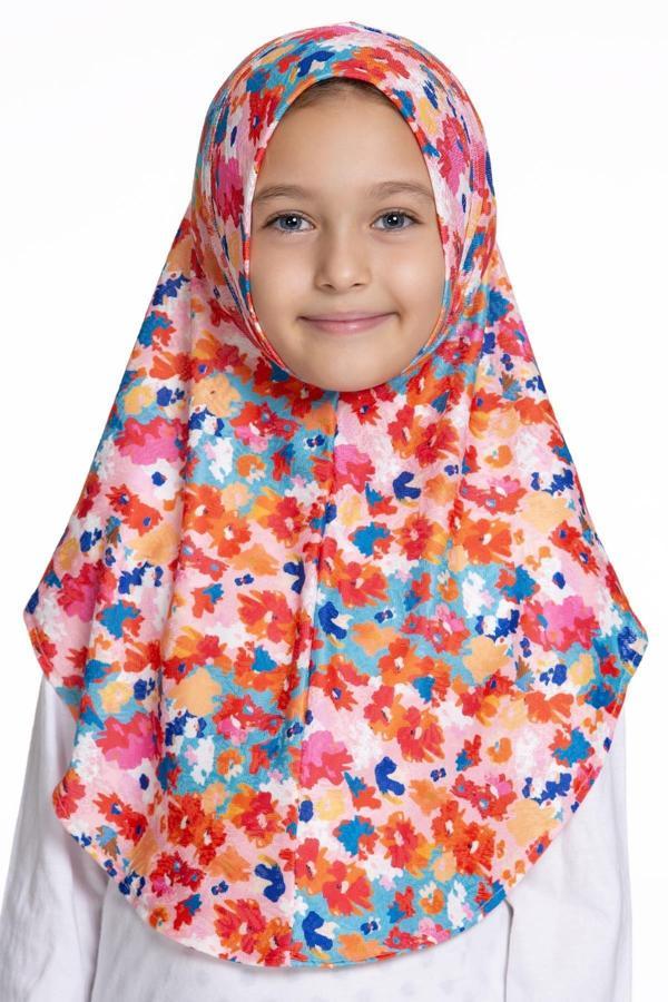 Hürrem Bone Pembe Pratik Hazır Geçmeli Genç Tesettür Bone Jakar Desenli Hijab 2408_04 - Image 1